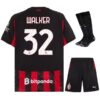 ac milan home kids kit jersey 2025 2026 walker