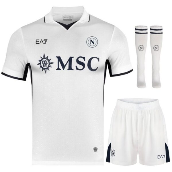 napoli away child kit jersey 2024 2025