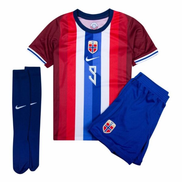 norway kids home kit jersey 2024 2025 haaland