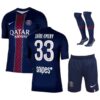 psg home children’s kit jersey 2025 2026 zaire emery