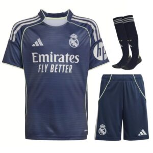 real madrid 2025 2026 away children’s kit jersey