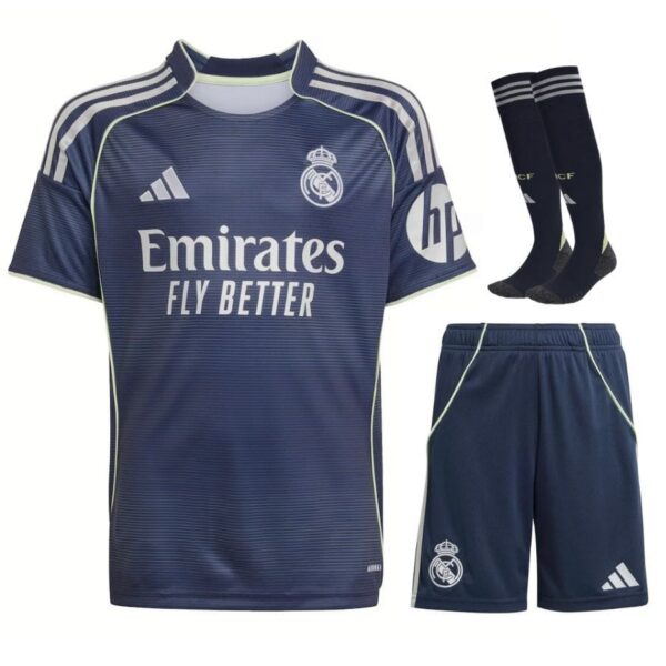 real madrid 2025 2026 away children’s kit jersey
