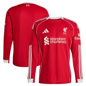 Liverpool Home Jersey 2025 2026 Long Sleeve