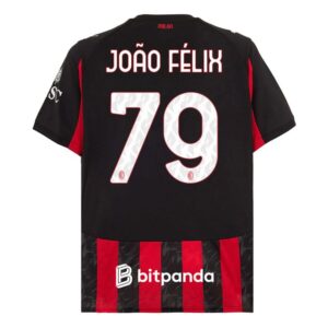 ac milan home kit kids jersey 2025 2026 joao felix