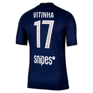 psg home children’s kit jersey 2025 2026 vitinha