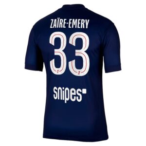 psg home children’s kit jersey 2025 2026 zaire emery