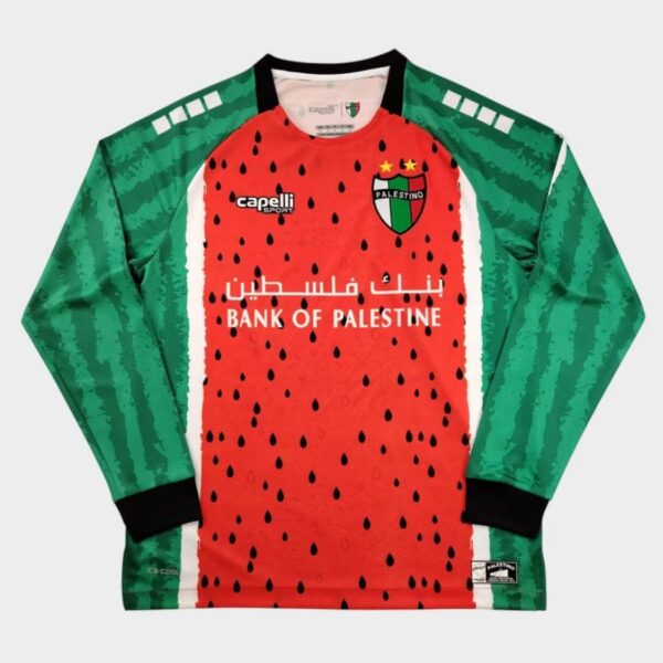 palestine cl 2025 2026 third red long sleeve jersey