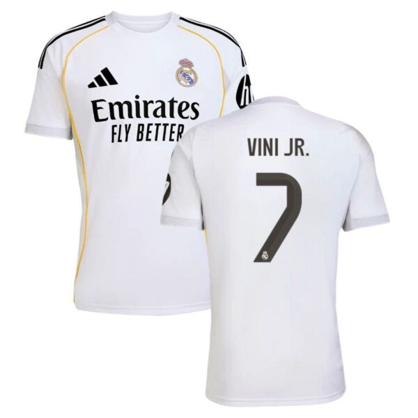 real madrid home jersey 2025 2026 vini jr.