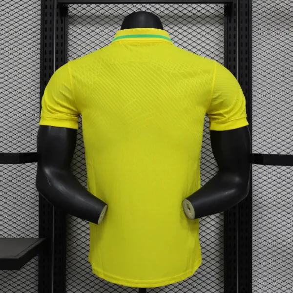 Brazil Men's 2024 Slim Fit POLO Shirt - Yellow - Image 2