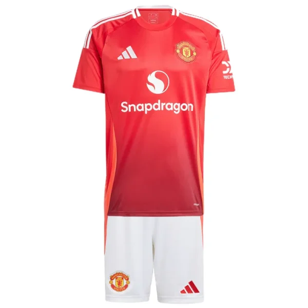 2024/25 Kids Manchester United Home Kit(Jersey+Shorts)