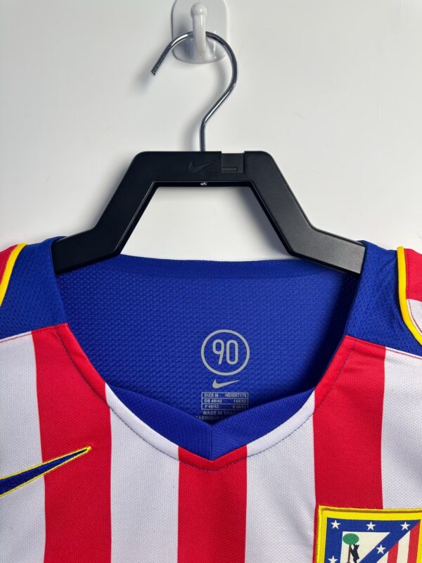 nike atletico madrid retro home soccer jersey long sleeve 2004 05