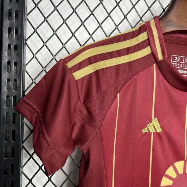24 25 as roma home kids kit jersey+shorts