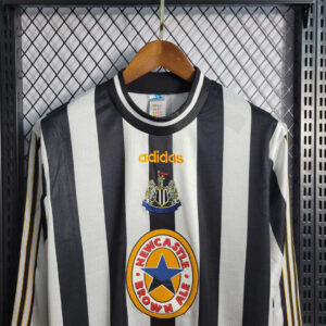 adidas newcastle united retro home long sleeve football jersey 97 99
