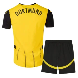 24 25 borussia dortmund home kids kit jersey+shorts