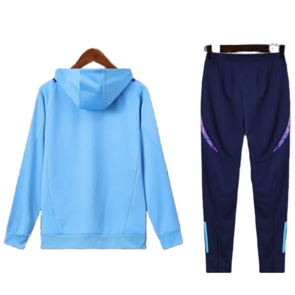 Argentina Nation 2024-25 Hooded Blue Training Tracksuit Kit - Image 2