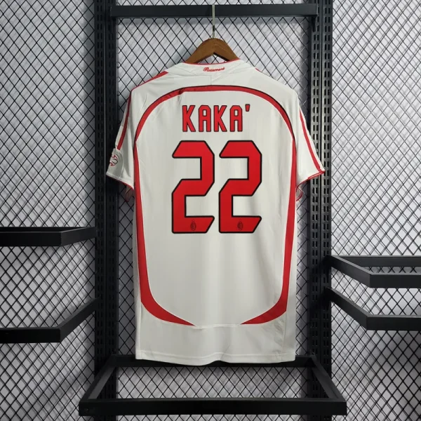 2006/07 AC Milan Ronaldo #99 Kakà #22 Maldini #3 Pirlo #21 UCL Final Retro Jersey Away Replica - Image 4