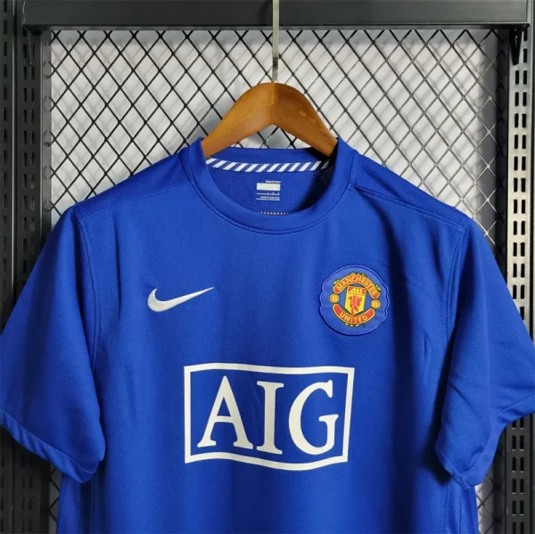 08-09 Manchester United Home #7 Ronaldo Retro Jersey - Image 8