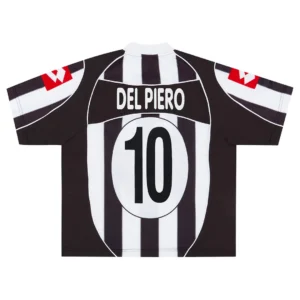 2002 03 juventus del piero #10 retro jersey home replica
