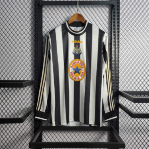 adidas newcastle united retro home long sleeve football jersey 97 99