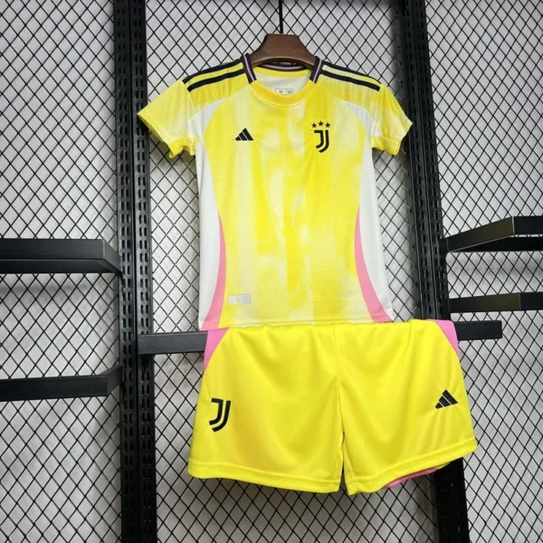 kids juventus away jersey kit 2024 25