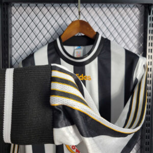 adidas newcastle united retro home long sleeve football jersey 97 99