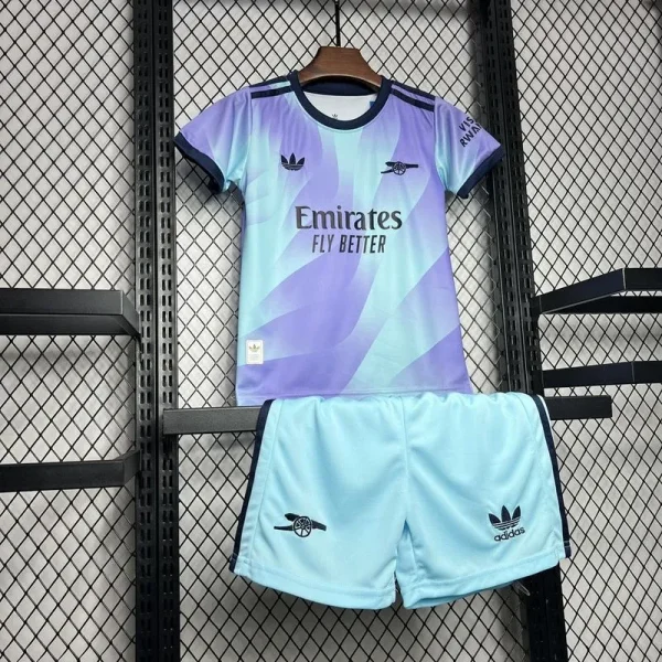 24-25 Arsenal Third Away Soccer Kids Kit Jersey+Shorts - Image 7
