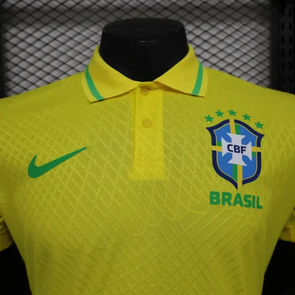 Brazil Men's 2024 Slim Fit POLO Shirt - Yellow - Image 6