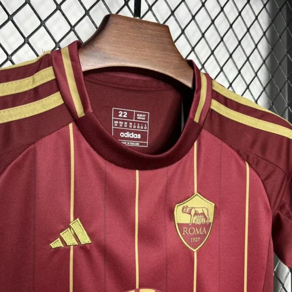 24 25 as roma home kids kit jersey+shorts