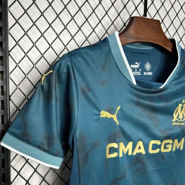 24-25 Marseilles Away Soccer Kids Kit Jersey+Shorts - Image 4
