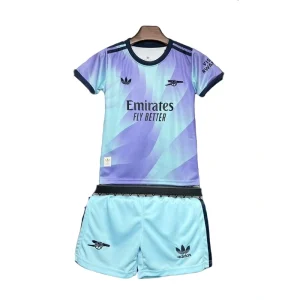 24-25 Arsenal Third Away Soccer Kids Kit Jersey+Shorts